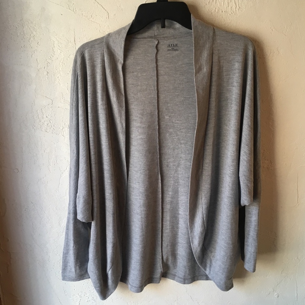 A.N.A Medium Gray Fitted Sleeves Blousy Cardigan